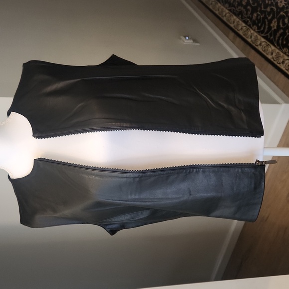 Preston & York Leather Vest Zip Up Women's 14 VTG Y2K Biker Grung - Picture 6 of 14